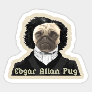 Edgar Allan Pug Sticker